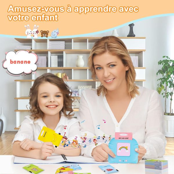 Cartes Parlantes Éducatives Bilingues Français et Anglais (Avec Cadeau Offert🎁)