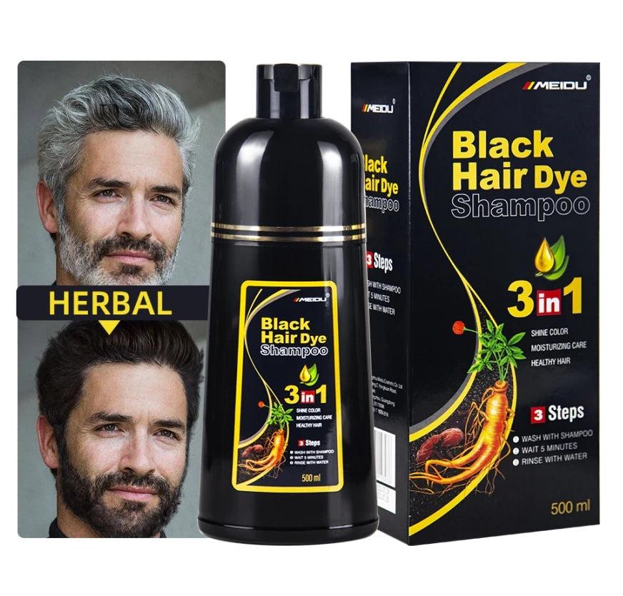 Shampooing Black Hair 3-en-1  – Anti-cheveux blancs express