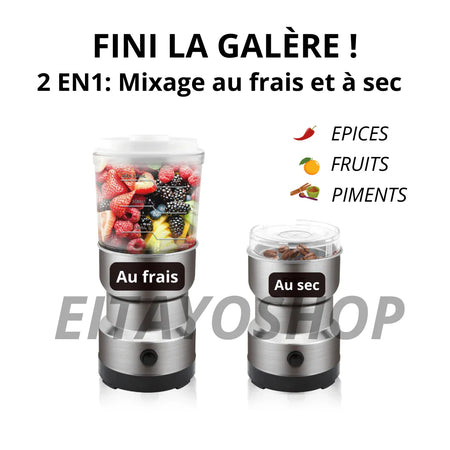 Broyeur Électrique Épices & Jus de Fruits en 30 secondes