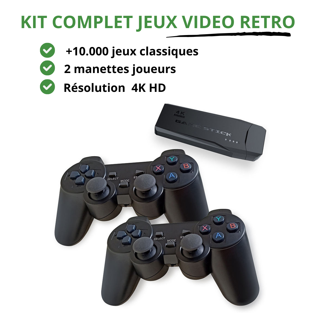 Console de jeux vidéo Révolutionnaire StickLite™ + 2 Manettes offert