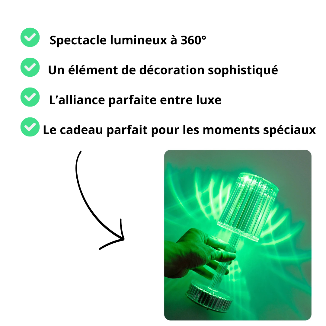 Magique Lampe de Table Intelligent en Cristal – illuminez votre intérieur