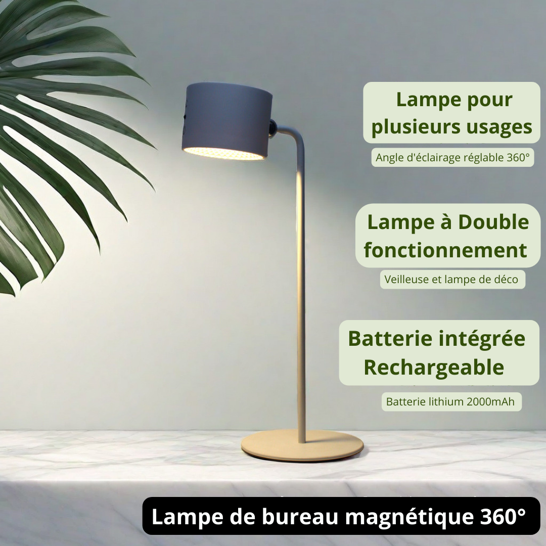 Lampe de table et murale tactile rotative à 360°