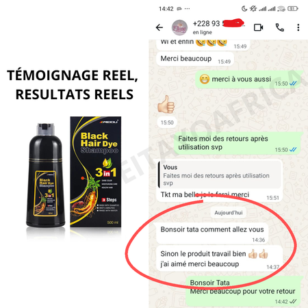 Shampooing Black Hair 3-en-1  – Anti-cheveux blancs express