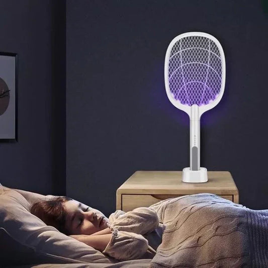 🦟 Marre des moustiques qui gâchent vos nuits ? Obtenez la raquette anti-moustique 2-en-1