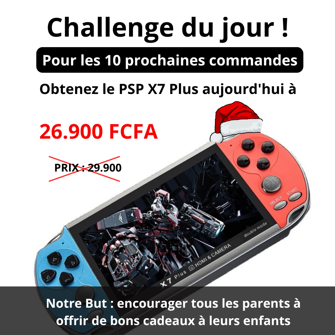 Console de Jeux PSP X7 Plus Portable Avec 1000 Jeux™ Meilleurs vente